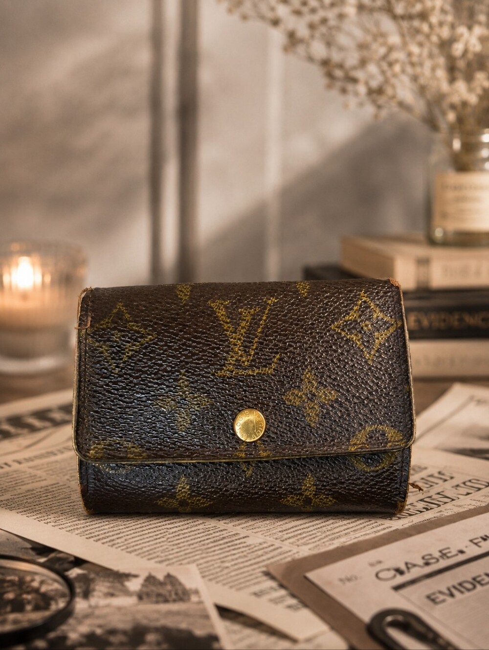 Louis Vuitton Monogram 6 Key Holder Case Wallet Made in France Vintage